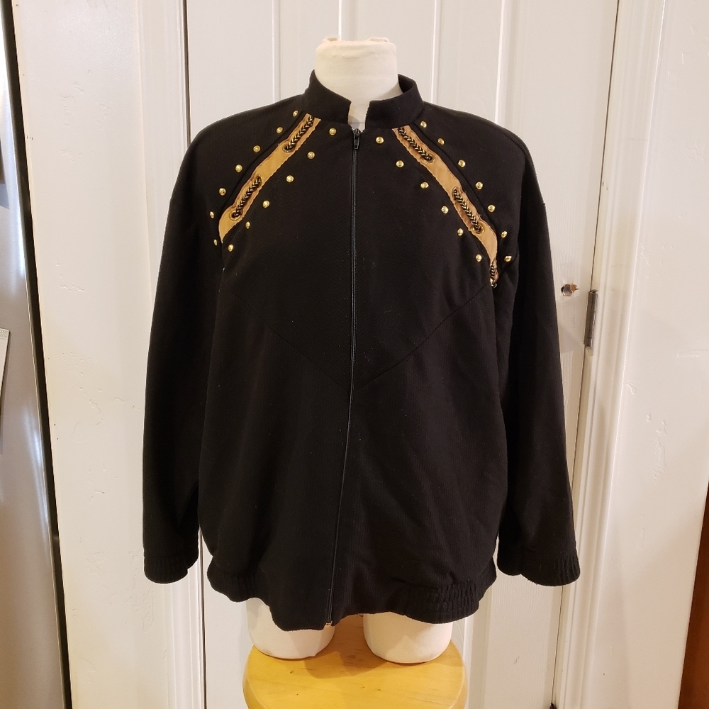 Vintage Gepetto Black Zip Up Jacket